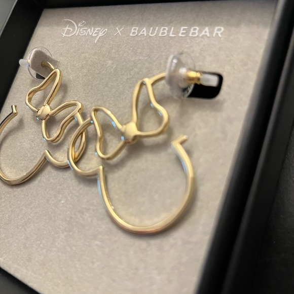 Baublebar Disney Minnie Mouse Gold Hoops - Picture 2 of 5